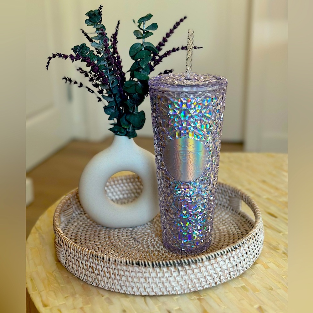 NWT Starbucks 24oz Crystal Tumbler with Straw